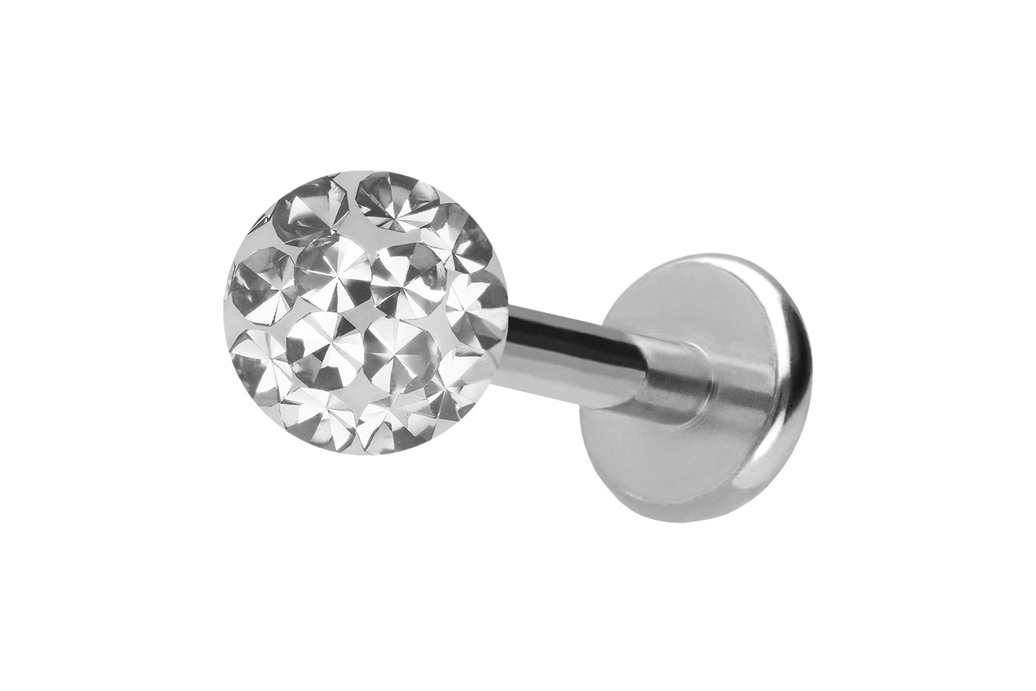 Titan Labret Piercing mit Push Fit EPOXY-KUGEL